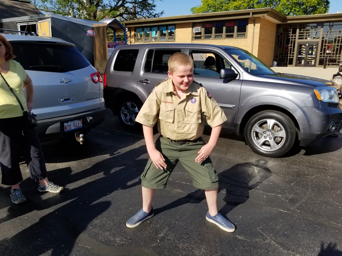 My son, about to leave on his first Boy Scout trip. . .spending the weekend camping in Michigan. #SummerIsHere #ChooseYourOwnAdventure #LoveBeingADad
