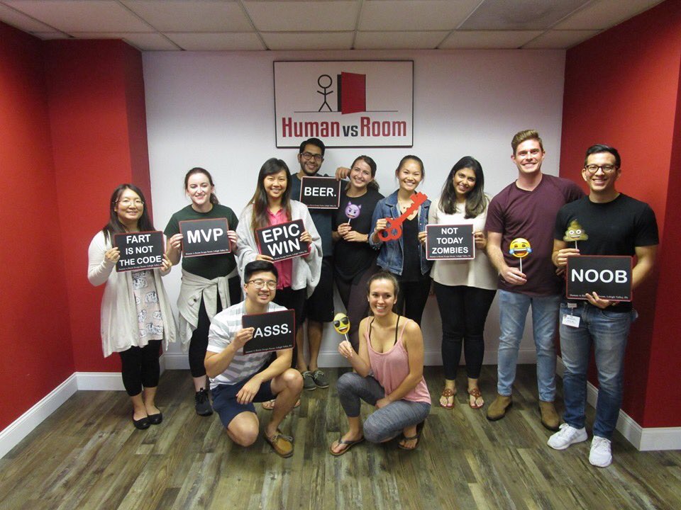 HumanVsRoom's tweet image. Shout out to these medical students from the @USouthFlorida @LVHN campus for escaping with us!