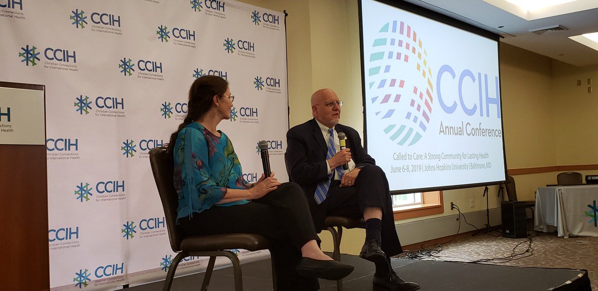 CCIntlhealth's tweet photo. Dr. Bob Redfield, @CDCDirector at #CCIH2019: There is no question much of the most effective care is provided by faith-based organizations in Africa. #FBOPartnership #GlobalHealth https://t.co/hJYnVfSPfN