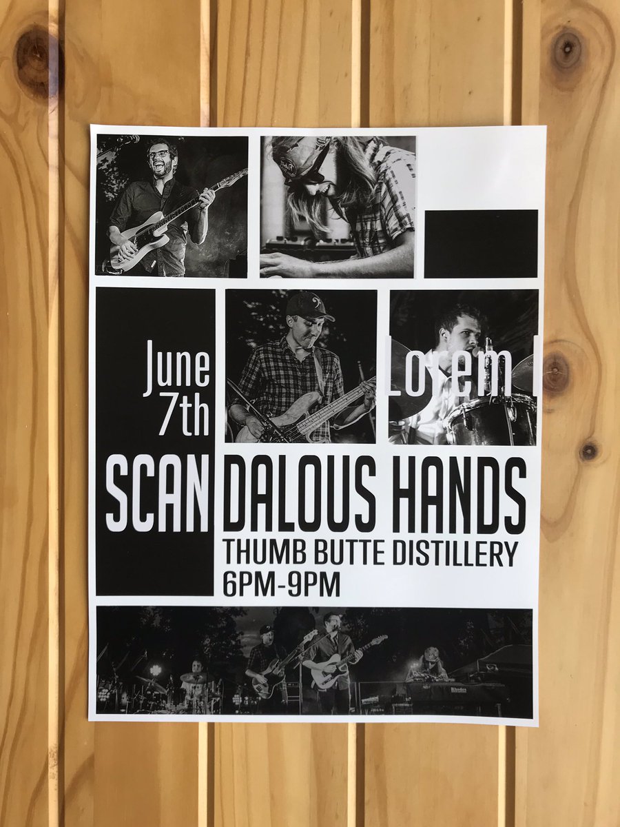 TBDistillery's tweet photo. Scandalous Hands is back to make you dance! Come in for an amazing cocktail and great dance music tonight from 6pm-9pm! 
#music #livemusic #arizona #prescott #prescottaz #cocktails #vodka #gin #whiskey https://t.co/WMabcHeZ6c