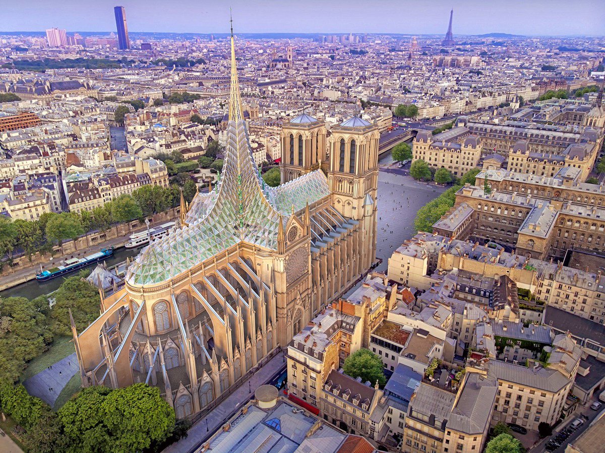 jsdesignerfloor's tweet photo. Inspired by environmental issues, one Parisian architect reimagines the roof of Notre Dame as a solar-powered urban farm. https://t.co/CVJocMrkOS https://t.co/LHSD6JdkM0
