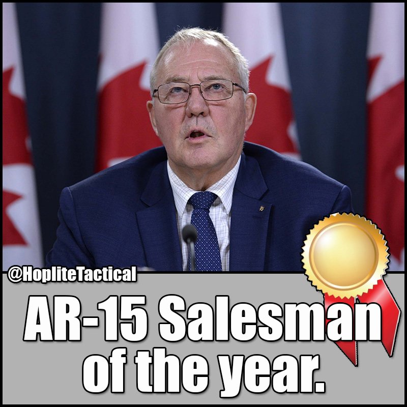 HopliteTactical's tweet photo. Bill Blair, Canadian AR-15 salesman of the year.
#BlackRifle #GunBan #C71 #CZ858 #BillSentMe #GunRegistry #GunDebate #SemiAuto #PewPew #FirearmRights #2A #AR15 #GunsCanada #PewPewAndChill #Firearm #molonlabe #GunRights #Gun #SwissArms #Sig550 #PE90 https://t.co/VIz2PdADjM