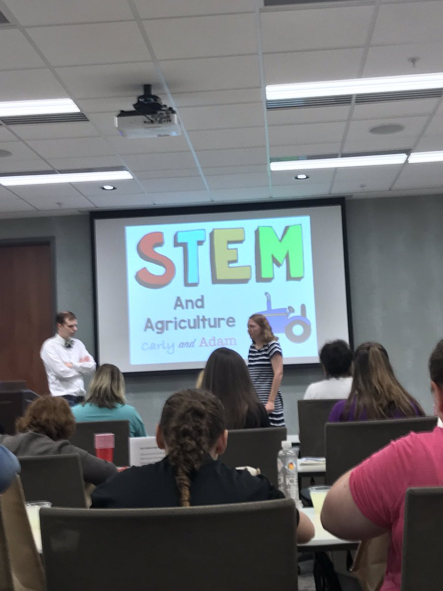 MsBersani's tweet photo. What an eventful day learning about #Agriculture in the #STEAM classroom at the @INFarmBureau conference! Loved hearing @carlyandadam spread more #STEMintegration and getting to tour @corteva along with taking home a copy of 2019 Book of the Year #CompostStew 💕 https://t.co/djzWjLJMpe