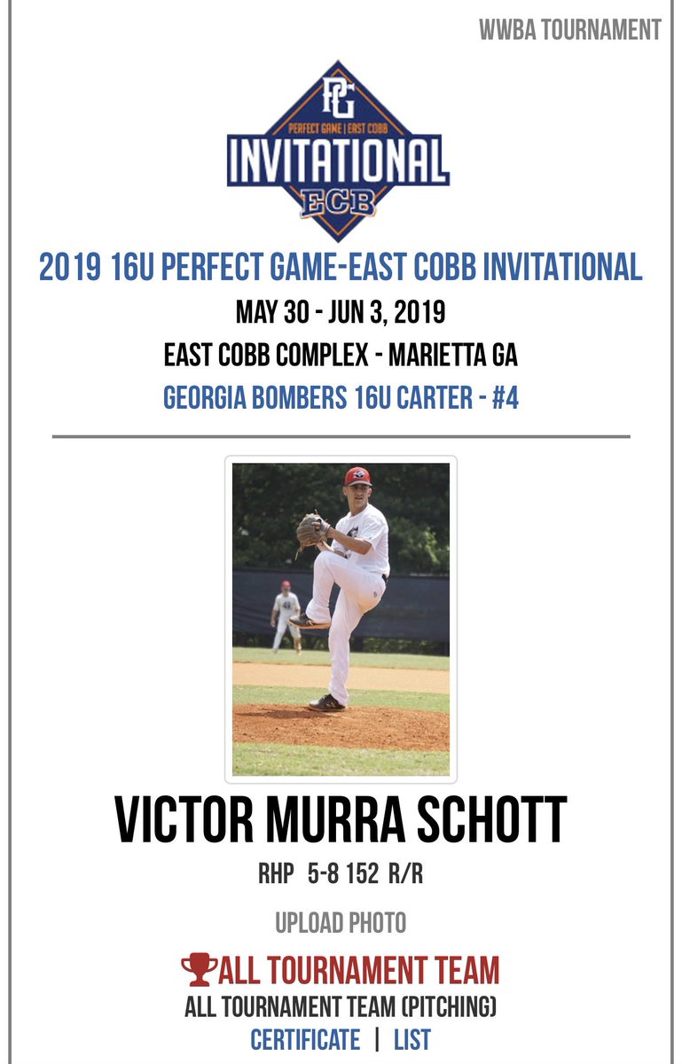 PG All Tourney pitching in two out of three tournaments so far. Very exciting! <a href="/GeorgiaBombers/">Georgia Bombers Baseball</a> <a href="/MattLCarter/">Matt Carter</a> Let’s keep grinding.