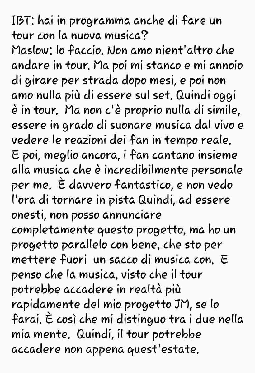 jamesmaslowit's tweet photo. Nuova intervista per @jamesmaslow 😜 #LoveUSober
#Delirious
#TheBigStage
E..forse un nuovo EP e un tour
Forse.. e noi speriamo che il nuovo EP lo riporti anche qui in Italia💚♡❤
Molti #JMprojects ancora da definire per il nostro inarrestabile talento
https://t.co/9LW83xqSt9 https://t.co/0gNwr8eqhK