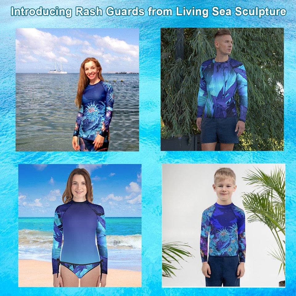 Coral reef inspired rash guards keep toxic sunscreen off your skin &amp; out of the ocean. Protect endangered corals, biodiversity, YOU! bit.ly/livingSS  Tomorrow is #WorldOceansDay. promo code WOceanMonth = 10% OFF. Thanks for creating conditions for coral reefs to flourish!
