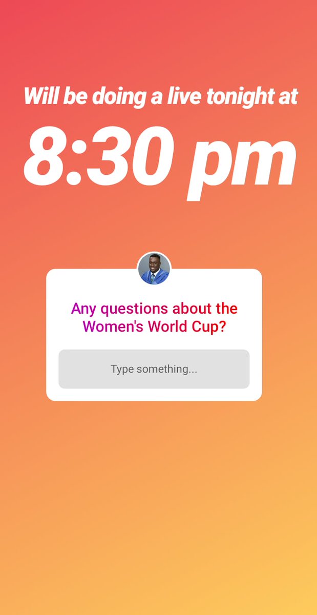 ChrisBCAT's tweet photo. Join my Instagram live at 8:30 PM as I do a review of the opening day of the Fifa Women's World Cup Instagram page is @chris_the_sports_guy https://t.co/W8KBHyLm12