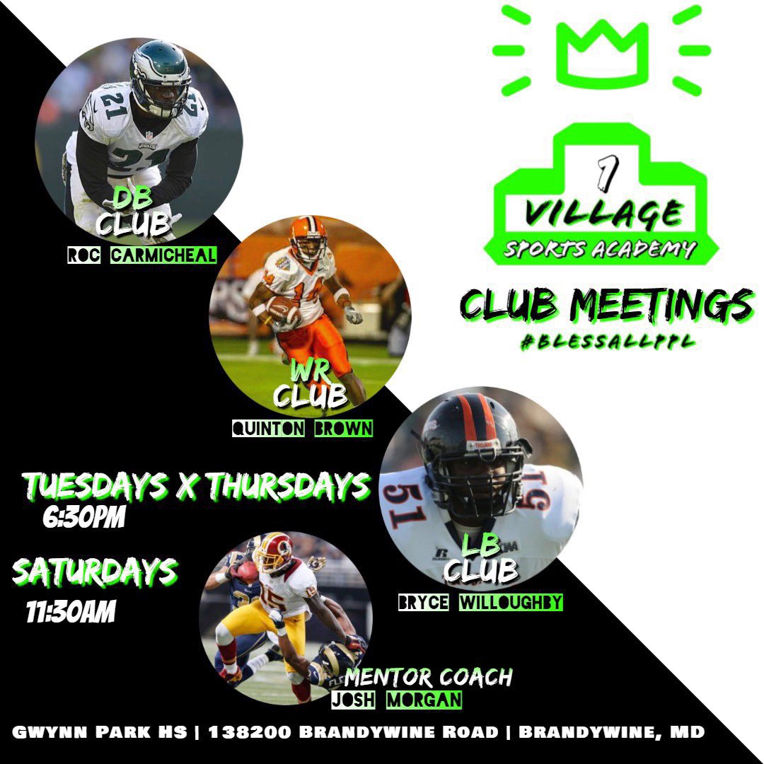 Join the Club! Link in Bio, DM for more info #1Village X #GoatTraining...and it’s still #BlessAllPpl #CUSE #VTech #HBCU #NFL #WRTraining #DBTraining #DMVFootball