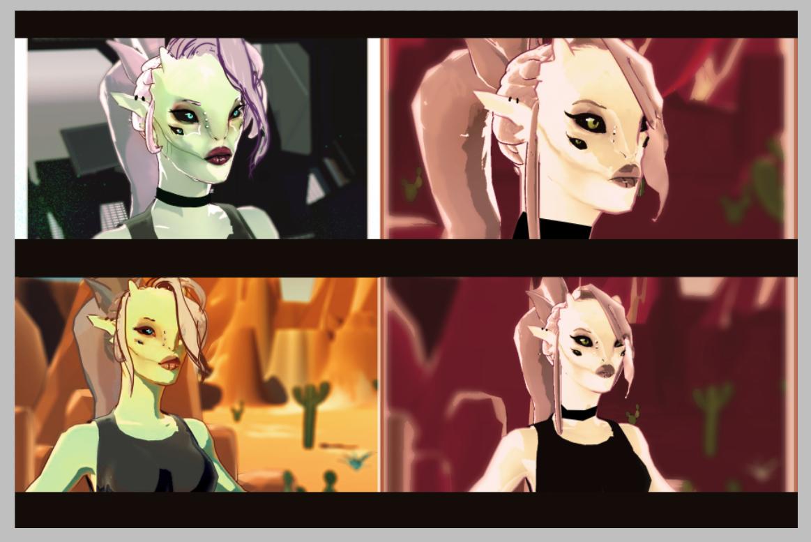 Zyralynn_art's tweet photo. Update: Right panels are frames edited of today.
I fixed the hair and did better eyes. https://t.co/FHvp9AhVYU