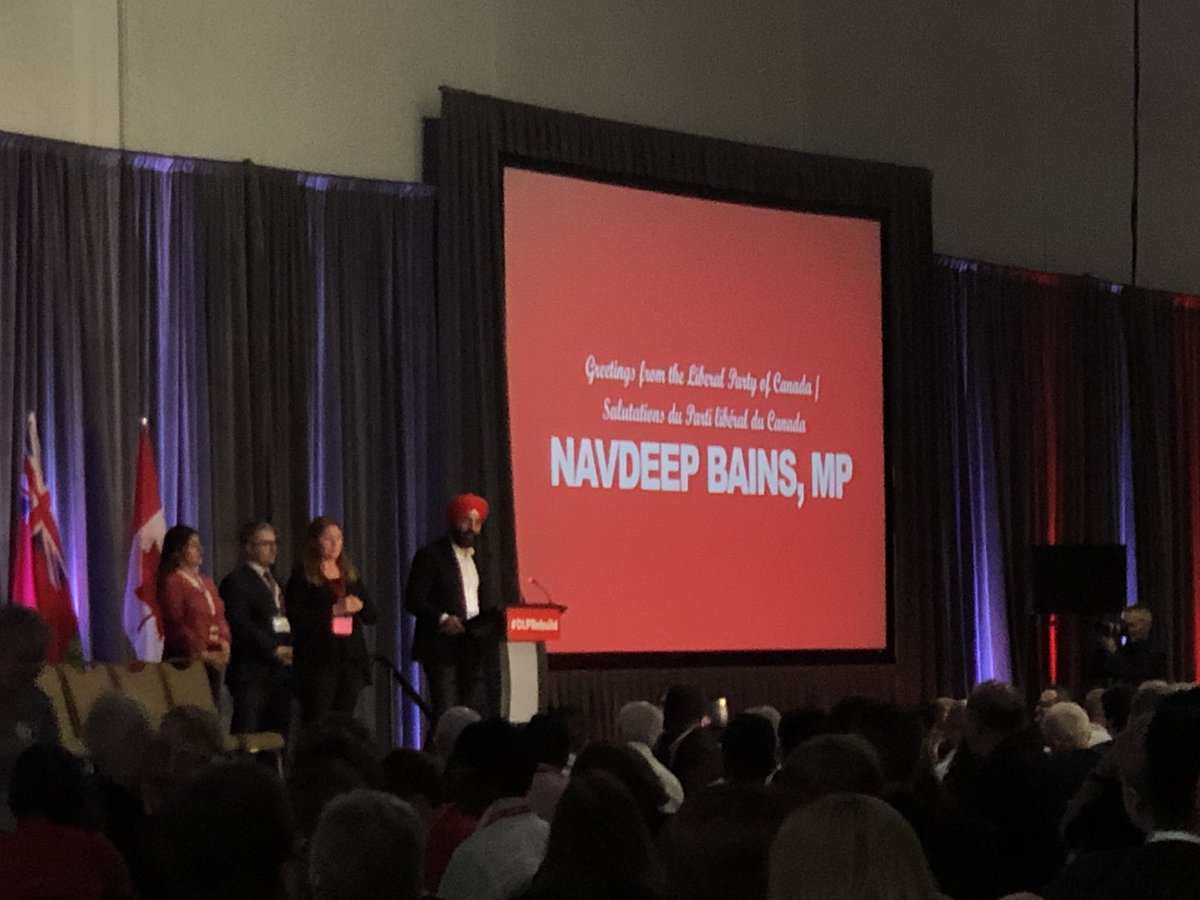 damien_obr's tweet photo. Great hearing welcoming remarks from @NavdeepSBains on behalf of @liberal_party to @OntLiberal delegates at #OLP2019 #OLPAGM #BeReady #onpoli https://t.co/rL7qCgc2RJ