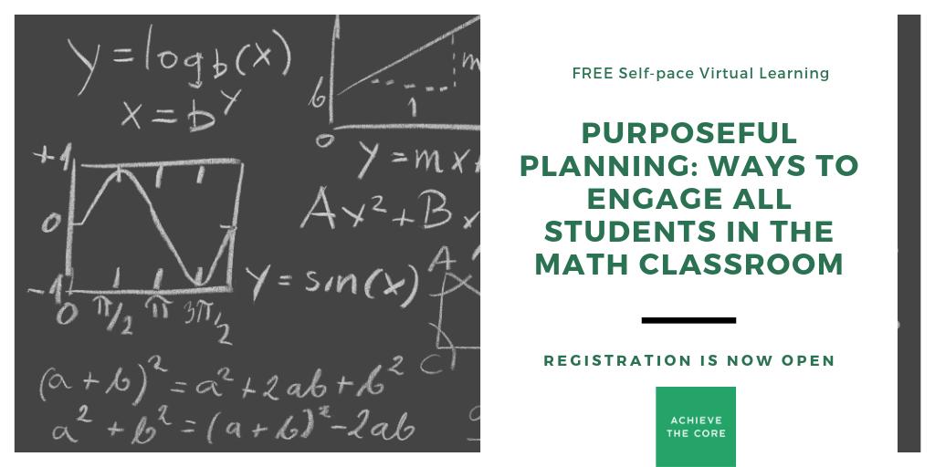 Math Teachers: Only 100 spots are left for this free, online course! It can be taken anytime between July 8-August 4. Those who complete the course will receive a certificate of completion. Learn more and register today! bit.ly/2KpHgJ7   #coreadvocates #mtbos