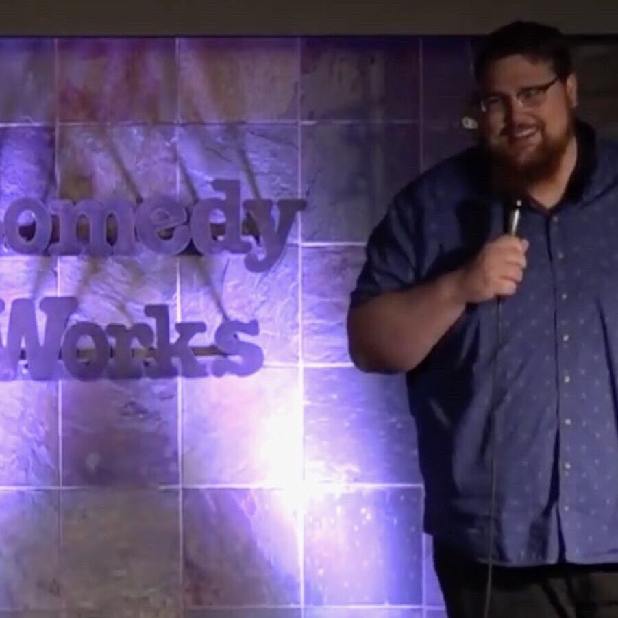 Doing some jokes at Comedy Works.