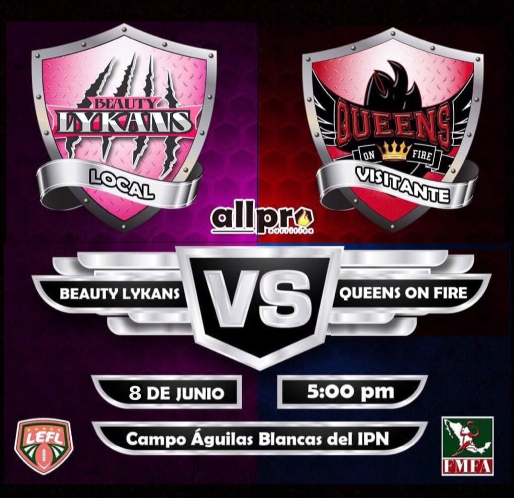 Claudia_vamond's tweet photo. Mañana a las 5:00 pm en el campo de #AB #IPN #BeautyLykans vs #QueensonFire no falteeeen. #BikiniFootball #GrlPwr #SvgSzn @Allcardenas1936 @sorianoaaron @Senteins @garcia_mcgiver @KobeAB95 @soyDianitaa @KathDaz_ @jpacapulco @jeminecarro https://t.co/EsB5sOhd83