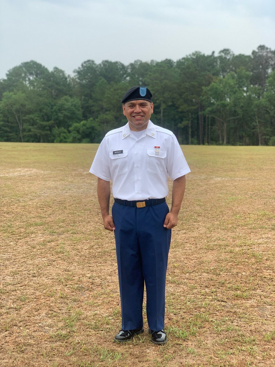 sfc_best's tweet photo. Just another reason why I love this job. PFC Moralez and I worked diligently on him losing 68 pounds to join the Army. I received a thank you message and this photo from his BCT graduation! @CaptainLyman @ArmyDallas_VRT @dallas_bn @USAREC_CG @CSM_Dallas https://t.co/661ek35Pox