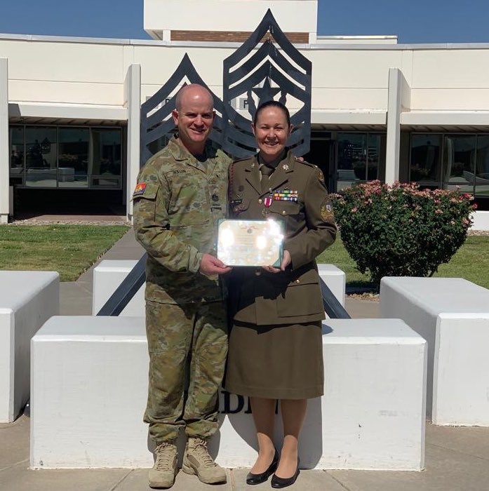 WO1_USASMA's tweet photo. Today three international instructors from Australia, Brazil, and Singapore were awarded Meritorious Service Medals for their achievements at USASMA. A proud moment for us all. https://t.co/I12IiQjtuh