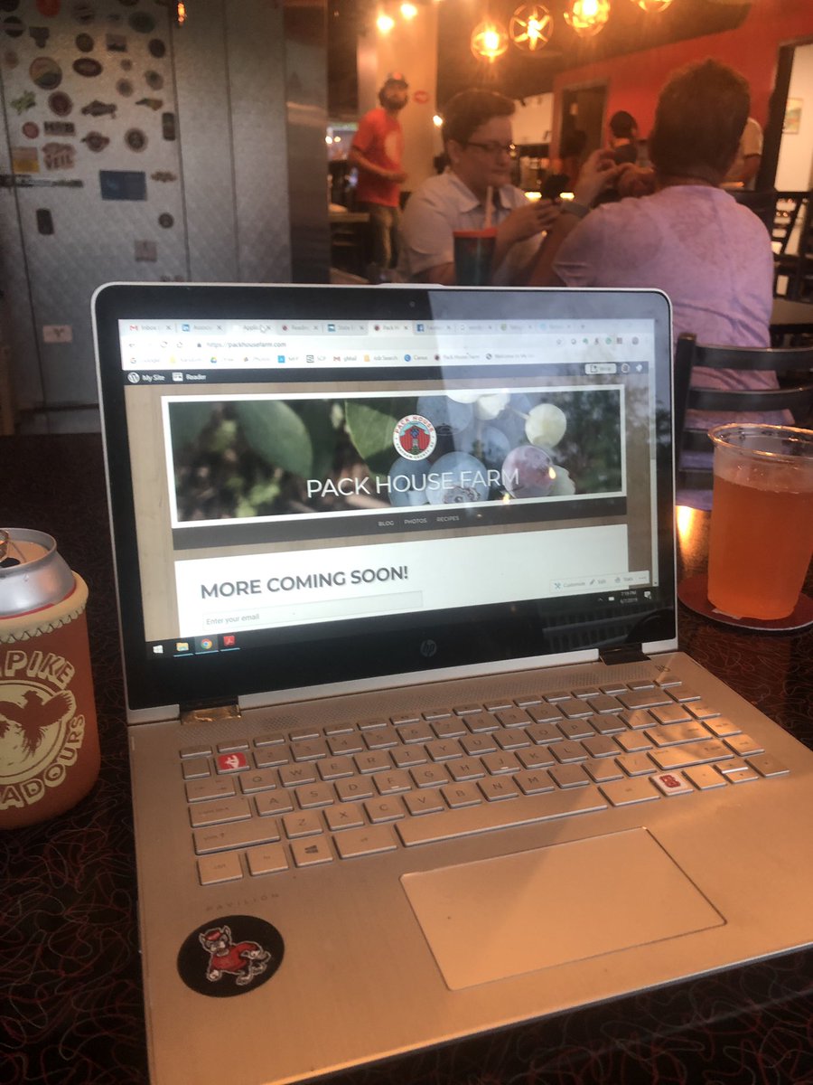 Working hard building the website on a rainy Friday night!