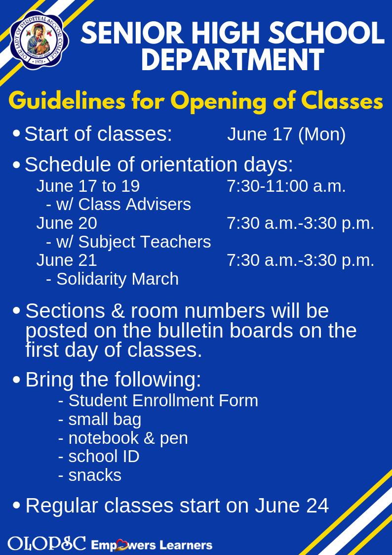 OLOPSC_OFFICIAL's tweet photo. #OLOPSCSY20192020
#OLOPSCSeniorHighSchool
#OLOPSCOpeningOfClasses2019
#OLOPSCEmpowersLearners https://t.co/9mUM3qkLa7