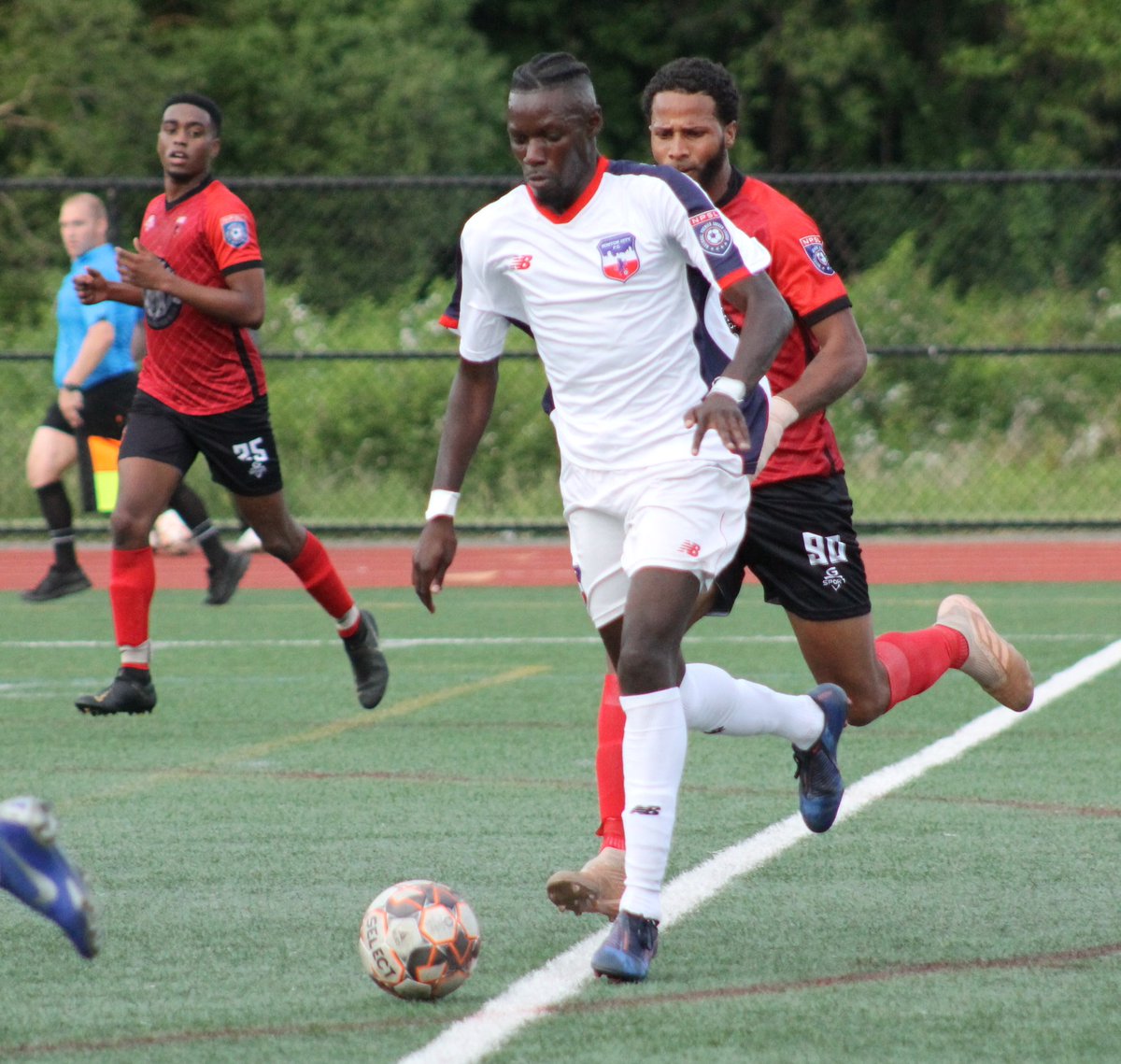 BostonCityFC's tweet photo. Lions Let Two Goal Lead Slip in 3-2 Loss Away to Reds.
Certainly an improved performance from @BostonCityFC and it sets up Sunday's rematch with @RIREDSFC at Harry Della Russo in Revere nicely. Kickoff is 6pm. #BCFCUS #NPSL 
Match recap: https://t.co/BQTT3zCpM7 https://t.co/fH7Jnodixi