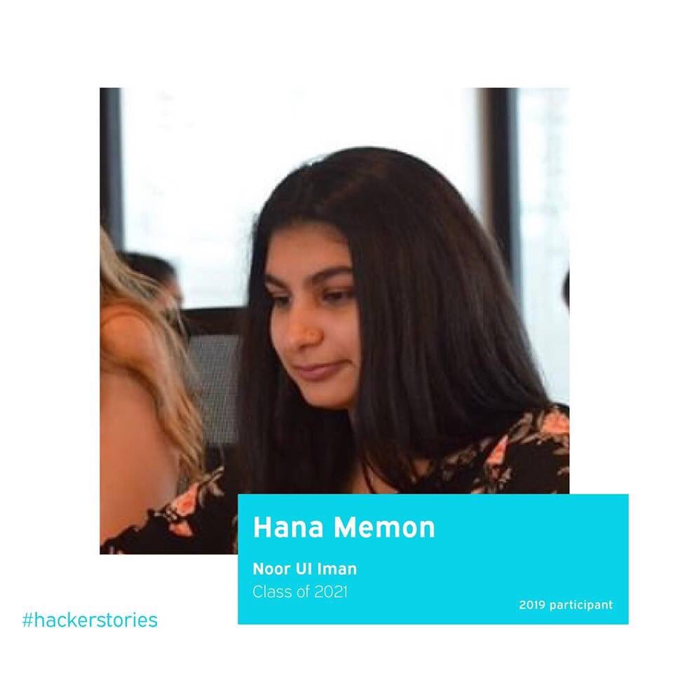 TechTogetherBos's tweet image. Introducing the second in the 𝒽𝒶𝒸𝓀𝑒𝓇 𝓈𝑒𝓇𝒾𝑒𝓈, Hana Memon! She was a TechTogether 2019 winner who is studying at Noor Ul Iman School. 

See what she has to say about our recent hackathon! #hackerstories #ttb2019