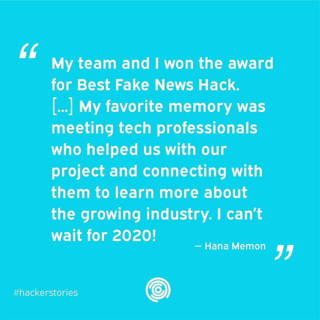 TechTogetherBos's tweet image. Introducing the second in the 𝒽𝒶𝒸𝓀𝑒𝓇 𝓈𝑒𝓇𝒾𝑒𝓈, Hana Memon! She was a TechTogether 2019 winner who is studying at Noor Ul Iman School. 

See what she has to say about our recent hackathon! #hackerstories #ttb2019