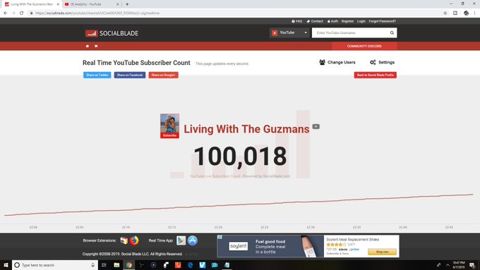 WE DID IT 100,000 SUBSCRIBERS ON #YOUTUBE @YouTube https://t.co/fXSyyTzBxY<a href="/tag/youtube"class="tags">#YOUTUBE</a><a class="tags" target="_blank" title="On Twitter" href="/?out=eyJ0eXAiOiJKV1QiLCJhbGciOiJIUzUxMiJ9.eyJpYXQiOjE3MjcyODY0OTksImlzcyI6InR3cG9ybnN0YXJzLmNvbSIsIm5iZiI6MTcyNzI4NjQ5OSwiZXhwIjoxNzU4ODIyNDk5LCJyZWRpcmVjdF91cmwiOiJodHRwczovL3R3aXR0ZXIuY29tL1lvdVR1YmUifQ._VHXJaoE1kxmqc8eYey0kB_QaUy_iqAjrcbv6cALGc8K2rnksKLO0kJsdvGDUmwT34XMz3_0PGeUUGyWgfzcWQ">@YouTube</a>