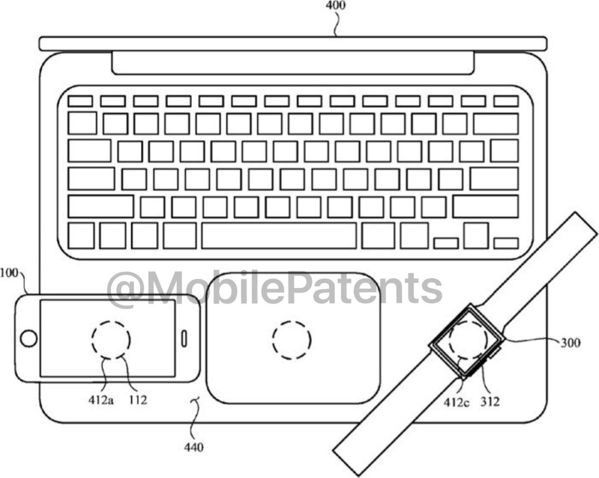 TechWithAaronHD's tweet photo. Apple Patent Shows The Ability To Charge iPhone and Apple Watch On The Surface Of A MacBook And MacBook Pro #Apple #ApplePatent #iPhone #AppleWatch #MacBook #MacBookPro #AppleNews #TechWithAaron https://t.co/qFZTUhWRcc