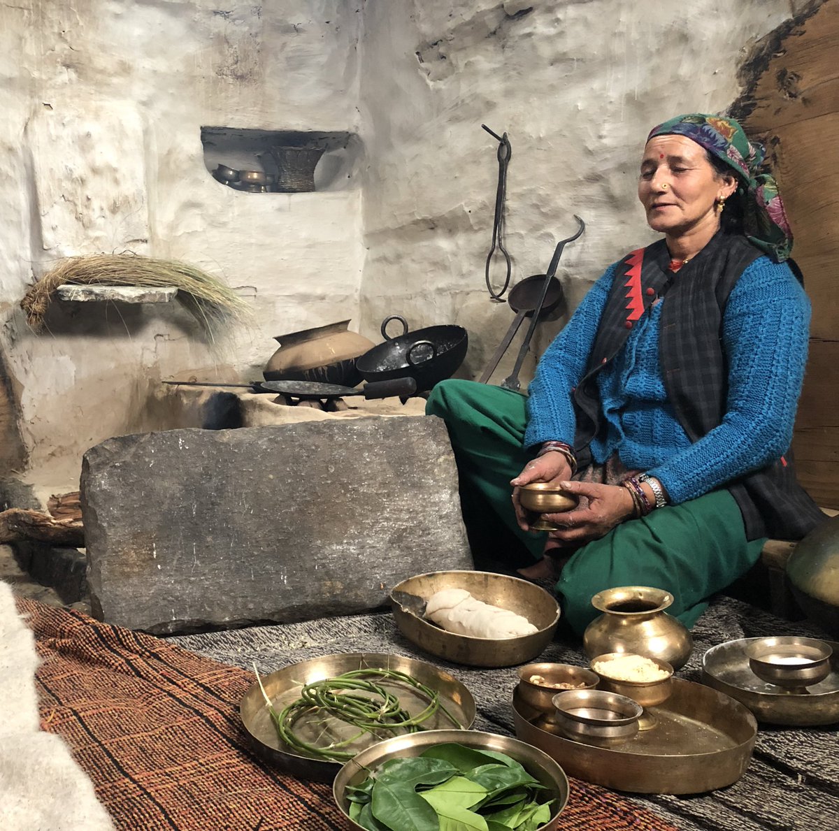 Because I shoot food-shows all over the country, I come across some incredible traditional kitchens and bartan. This is in a village in the mountains of Tons Valley in Garhwal. I love the kanse ke bartan. And just look at those two-ended tools in the last pic! Ingenious.