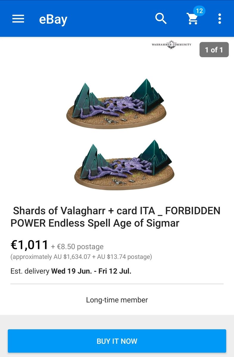 ZweihanderHall's tweet image. I don&apos;t know whether this guy put the decimal point in the wrong place or not, but i feel like these shards won&apos;t be getting sold anytime soon. 😂 #ageofsigmar #forbiddenpower