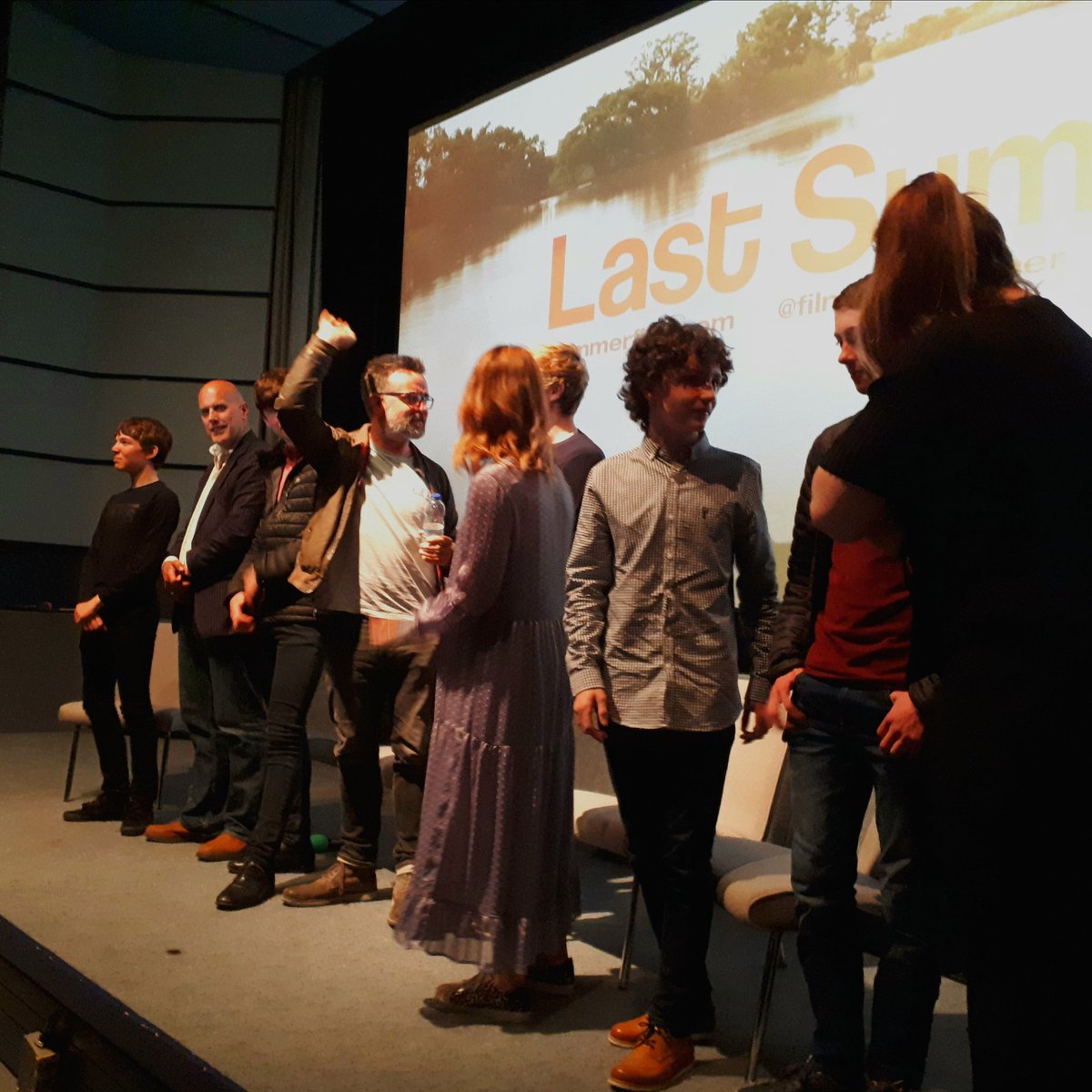 chaptertweets's tweet photo. We're still on a high from last night's premiere of @filmlastsummer &amp; hearing from director Jon Jones, and actors Richard Harrington, Nia Roberts &amp; Steffan Cennydd ☺ what a night! @FfilmCymruWales @FilmHubWales #filmlastsummer https://t.co/TJzhs0mSPx