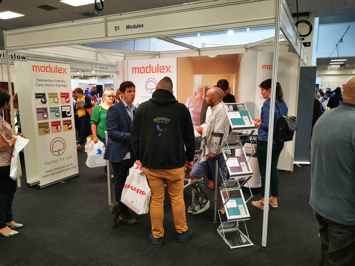 ModulexUK's tweet image. Looking for dementia-friendly signage that compliments the aesthetics of your care home? Join us on Stand D1 at the Alzheimer's Show where you can see our new range of specially designed signs. #thealzheimersshow @AlzheimersShow #signageforcare #signage #carehomes