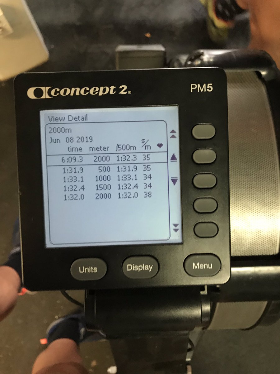 NUEVO RÉCORD PERSONAL ! muy buen test... podría haber sido un poco mejor pero los últimos 100 metros no acabe yo, acabo el corazón solo, el del mazo cuando pega pega fuerte, pero muy contento ! Vamos por el buen camino ! <a href="/becaspodium/">Becas Podium</a> <a href="/fed_esp_remo/">Fed.Española de Remo</a>