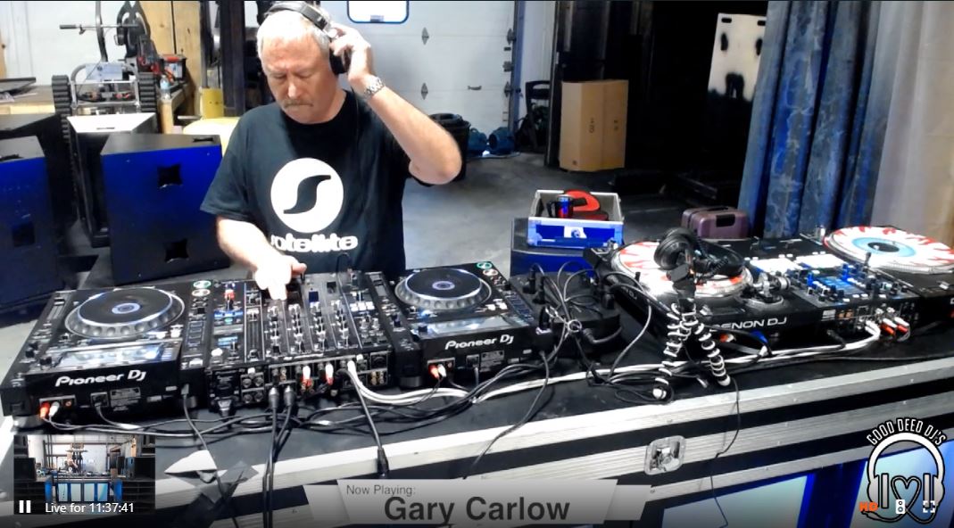 . <a href="/gary_carlow/">djgarycarlow</a> on the decks for The Good Deeds DJs Second Annual Pat Fontes DJ Marathon for ALS! WATCH LIVE:: chew.tv/good-deed-djs/…