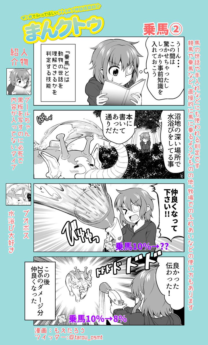 もえたろう マンガで知ってほしい クトゥルフ神話技能trpg まんクトゥ パート21 乗馬 その2 現代日本であまり使わない 技能だと思いますが 動物の世話なども この技能で代理する 使い方ができると思います まんクトゥ クトゥルフ神話trpg もえたろう マンガで知ってほしい クトゥルフ神話技能trpg まんクトゥ パート21 乗馬 その2 現代日本であまり使わない 技能だと思いますが 動物の世話なども この技能で代理する 使い方ができると思います まんクトゥ クトゥルフ神話trpg