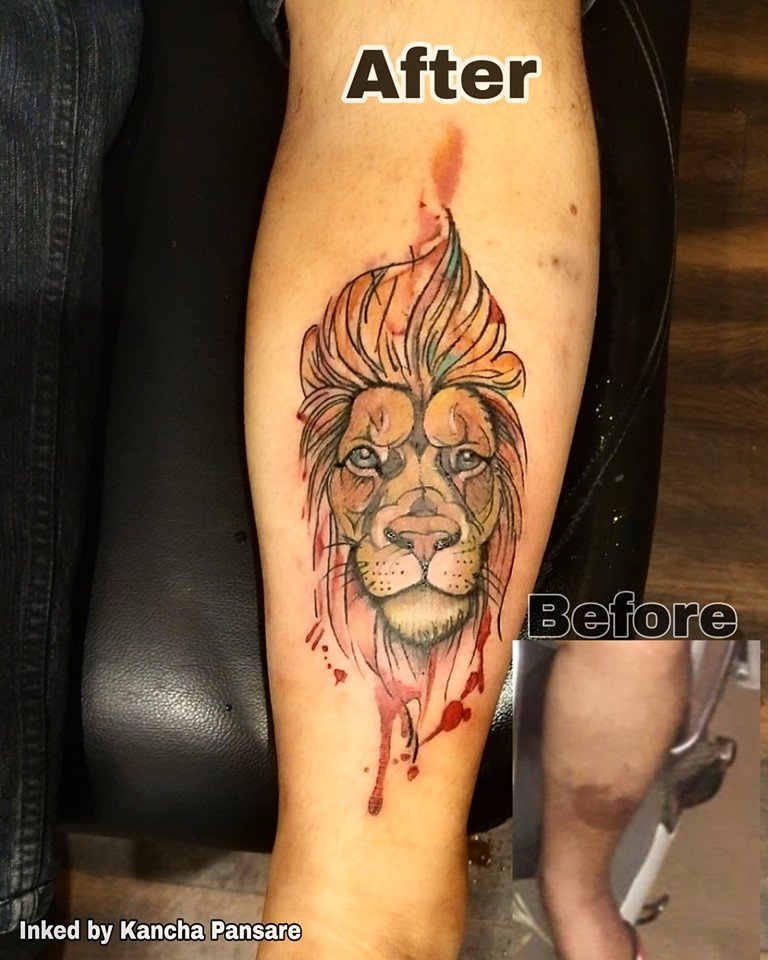 small lion tattoo with scarTikTok Search