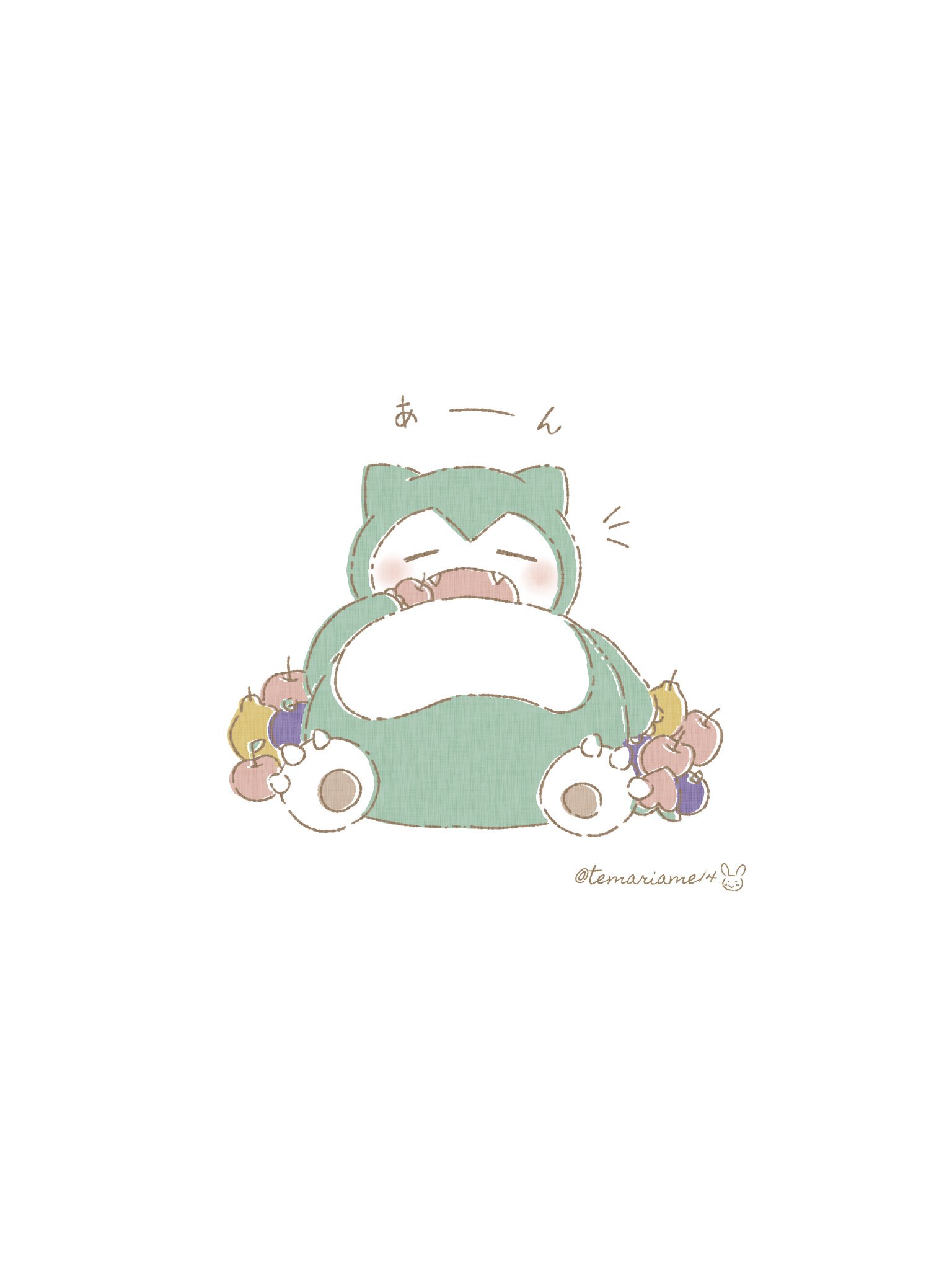 てまりまろ Auf Twitter 元気がないご主人様のために食べ物を分けてくれるカビゴン T Co Kwhanrph3e Twitter