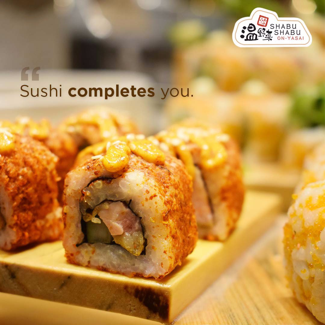 OnYasai_ID's tweet image. Treat yourself along side your Shabu Shabu with our various sushi to complete your meal. What&apos;s your favorite sushi at On-Yasai?

#OnyasaiID #shabushabu #kulinerjakarta #makansehat