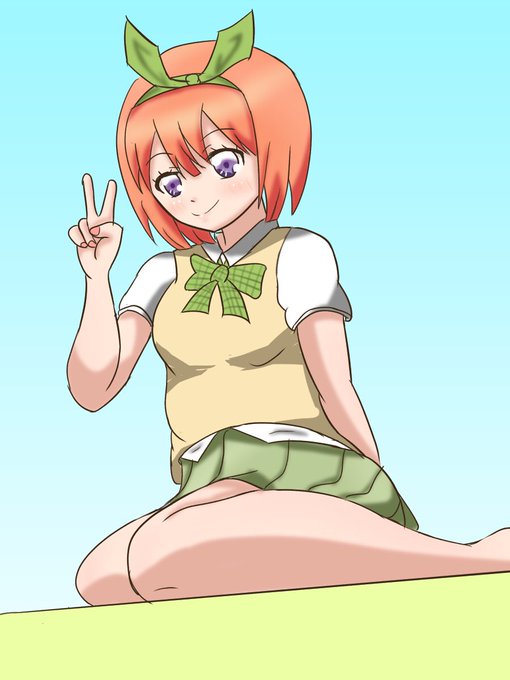 バジュゥラさんがTwitterに投稿した中野四葉(五等分の花嫁)のイラスト。