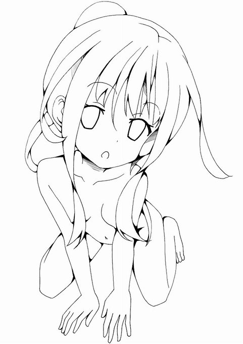 文月ちゃん線画～～～ 