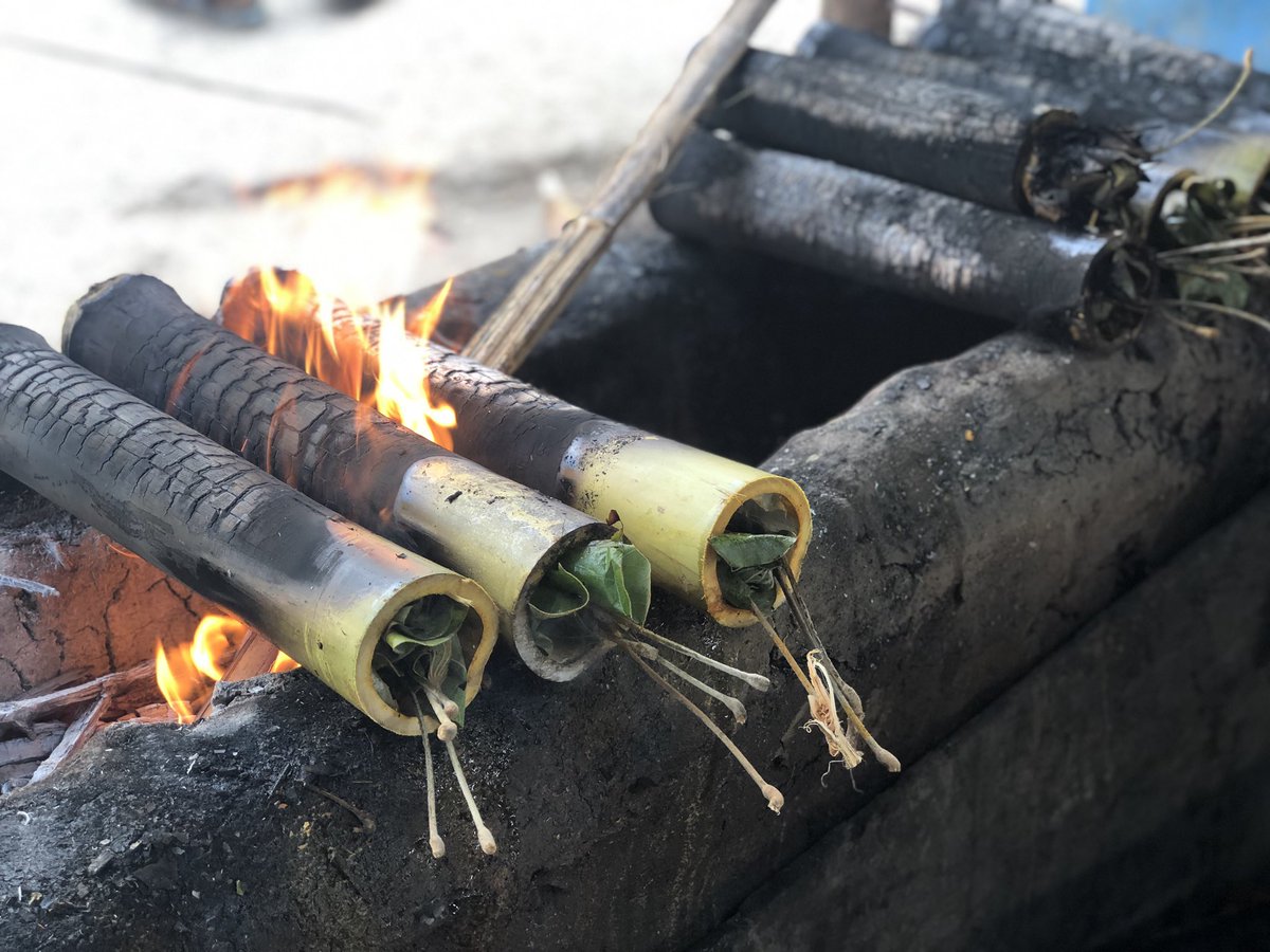 Bamboo as a vessel. This is in Uttarandhra, but I’ve seen the same practice in Sikkim and many parts of the the North East too. I’ve heard of bamboo stems being used to cook in, in some tribal communities in Maharashtra too but haven’t ever seen that myself.