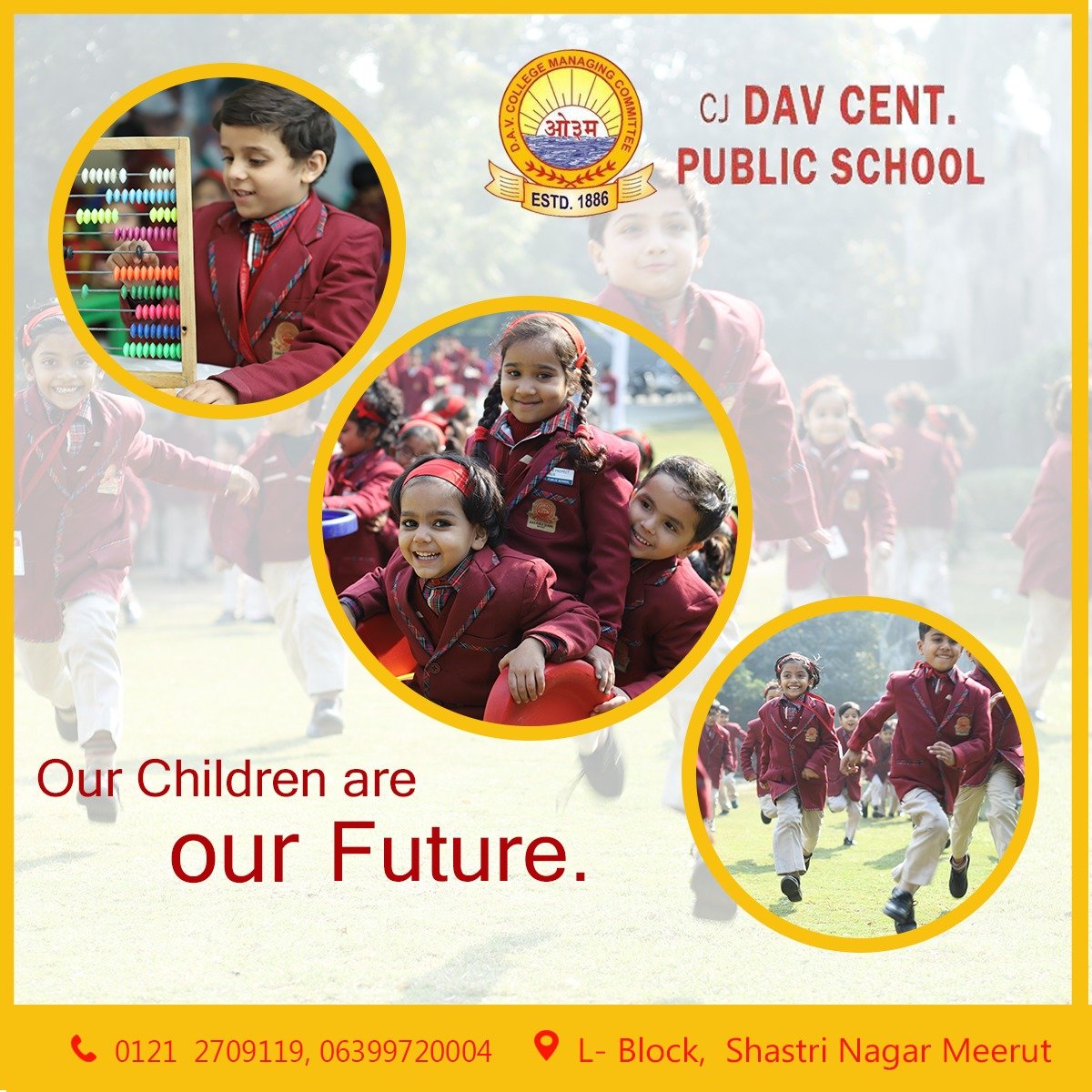 DAVMeerut's tweet photo. At CJDAV Centenary Public School, we care for every student of us. We nurture them to achieve a brighter future.
#BestSchool #CJDAV #AllroundDevelopement #TeamWork
#AdmissionOpen
Visit: L- Block #ShastriNagar, #Meerut
📲 0121-2709119, 06399720004 https://t.co/y2Vog6fZec