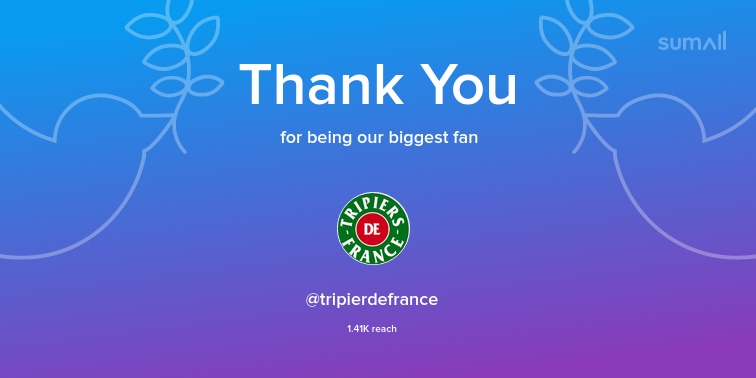 Our biggest fans this week: tripierdefrance. Thank you! via sumall.com/thankyou?utm_s…