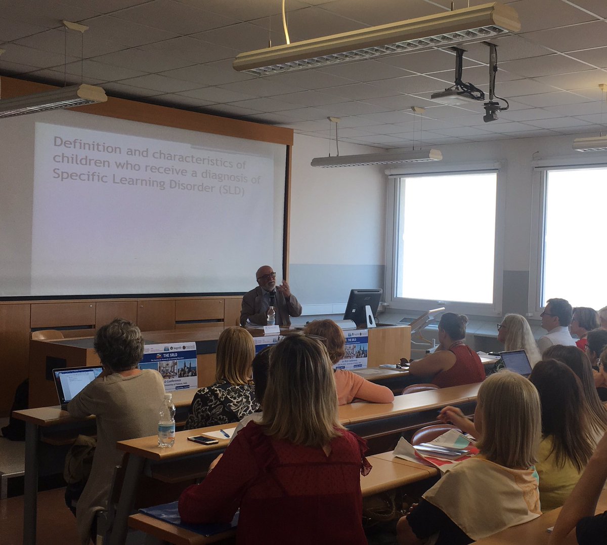 the_SRLD's tweet photo. Cesare Cornoldi opens the 2nd day of the SRLD Conference, presenting “Issue for European research and evidence based practice in field of specific learning disorders” #invitedspeaker  #universityofpadova #SRLDconference #june8 https://t.co/RUYVQzNpEP