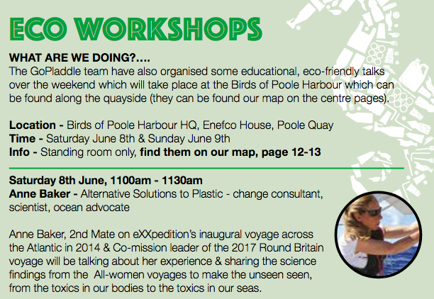 PooleBoatShow's tweet photo. Don't forget we have we 2 fabulous eco workshops taking place today at the Birds of @harbourbirds HQ today.
@BCPCouncil @lovepooleuk @PooleMarineHub @PooleMaritime @PooleHarbourC #plasticpollution #plasticfree https://t.co/RJawM4Fn5X