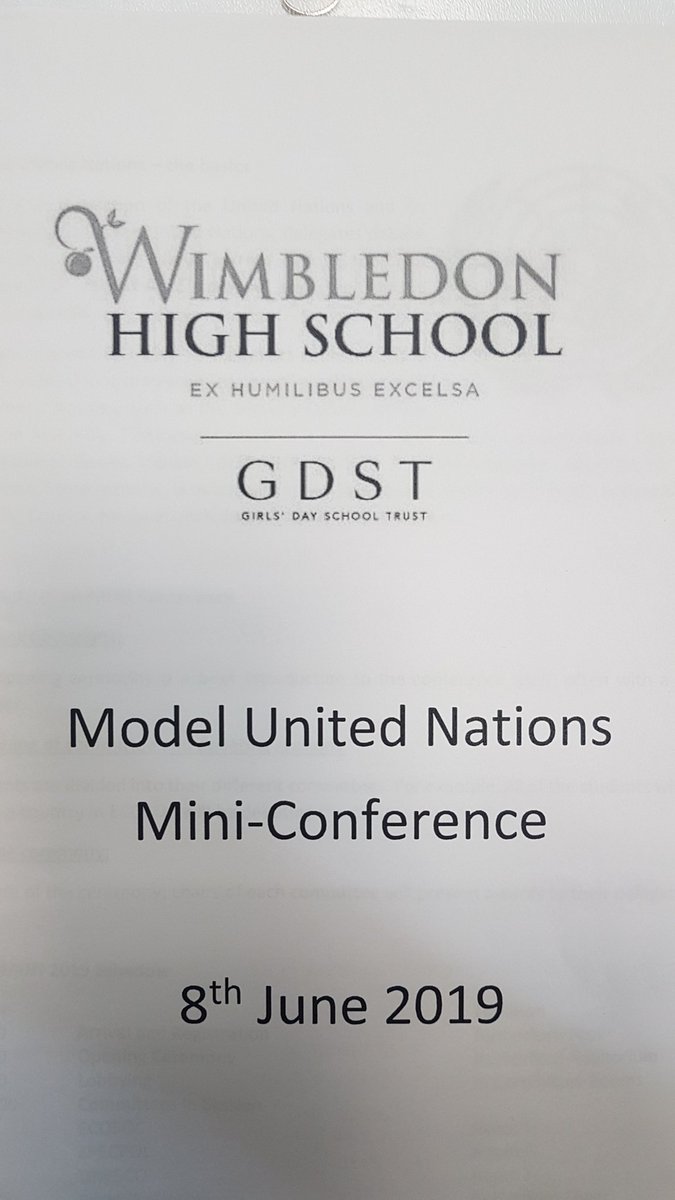 RicardsGeog's tweet photo. Our team of delegates are not afraid of controversial deabate at this mornings MUN conference @WimbledonHigh. @RicardsTweets https://t.co/AYDZIA4C5x