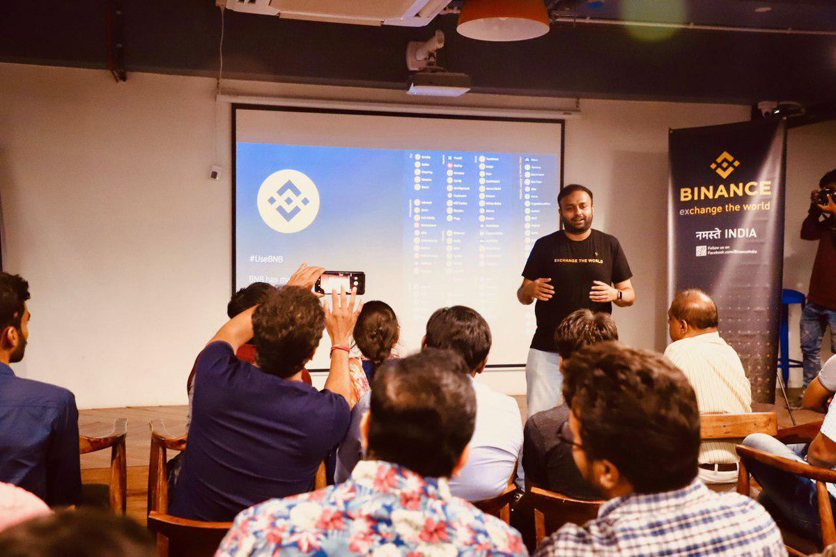 binance's tweet photo. Shout out to everyone who attended our #Binance Meetups in Hyderabad &amp; Ahmedabad, India 🇮🇳 #BinanceIsGlobal

All the pictures from both events can be found here
https://t.co/alQXmovPS0

Join our Indian TG community to stay up to speed on local events https://t.co/5XJv6DKbqE https://t.co/ujxsR43bGW