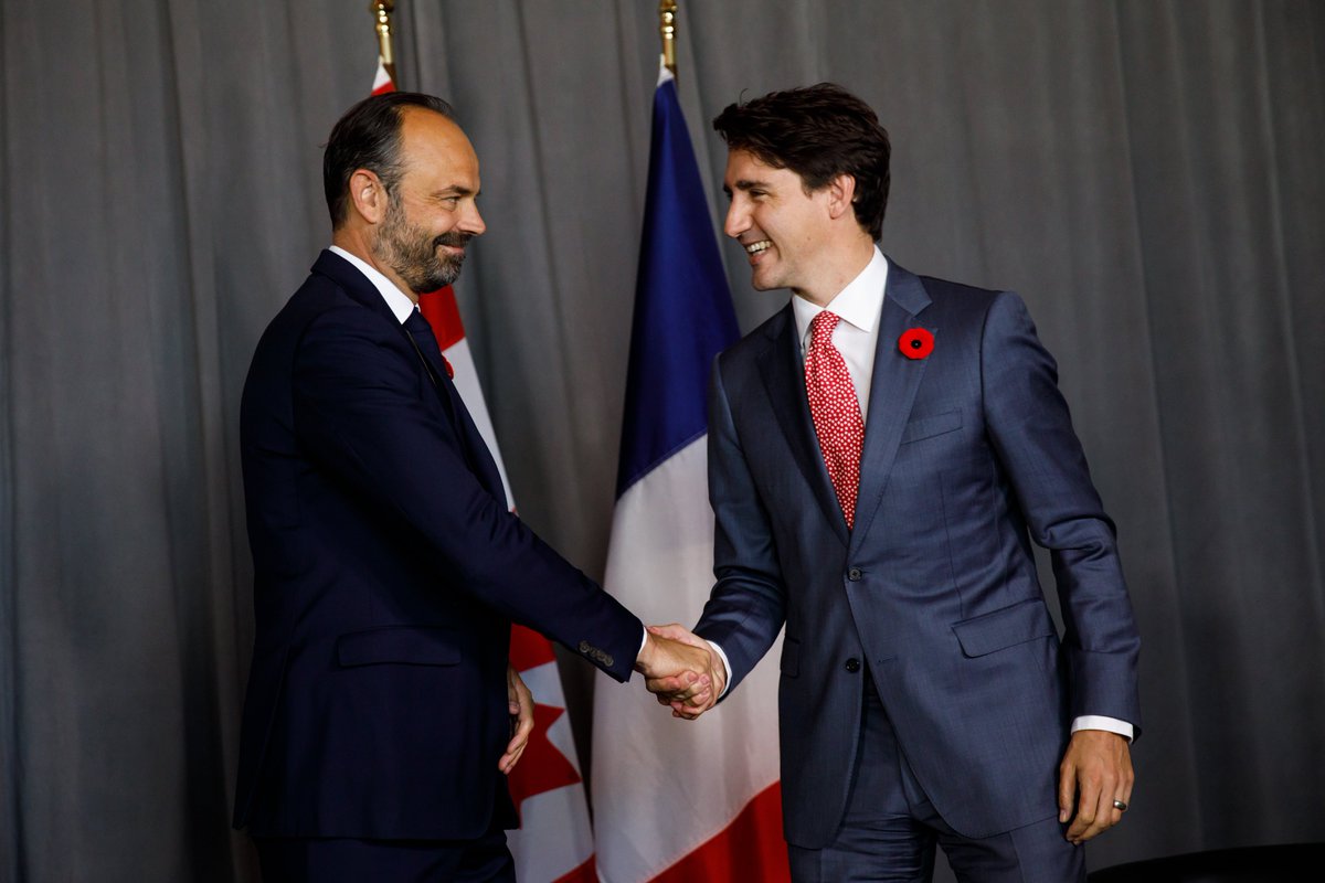 AmbCanFrance's tweet photo. Fin de la visite en France 🇫🇷 du @PMcanadien 🇨🇦 pour rendre hommage aux soldats du #JourJ75 et renforcer la coopération 🇨🇦🇫🇷 en matière de #CommerceProgressiste et de #sécurité internationale ➡ https://t.co/mkgaZQb1Os #CETA #AECG #Sahel 📷: Adam Scotti https://t.co/J4fzZc6k4z