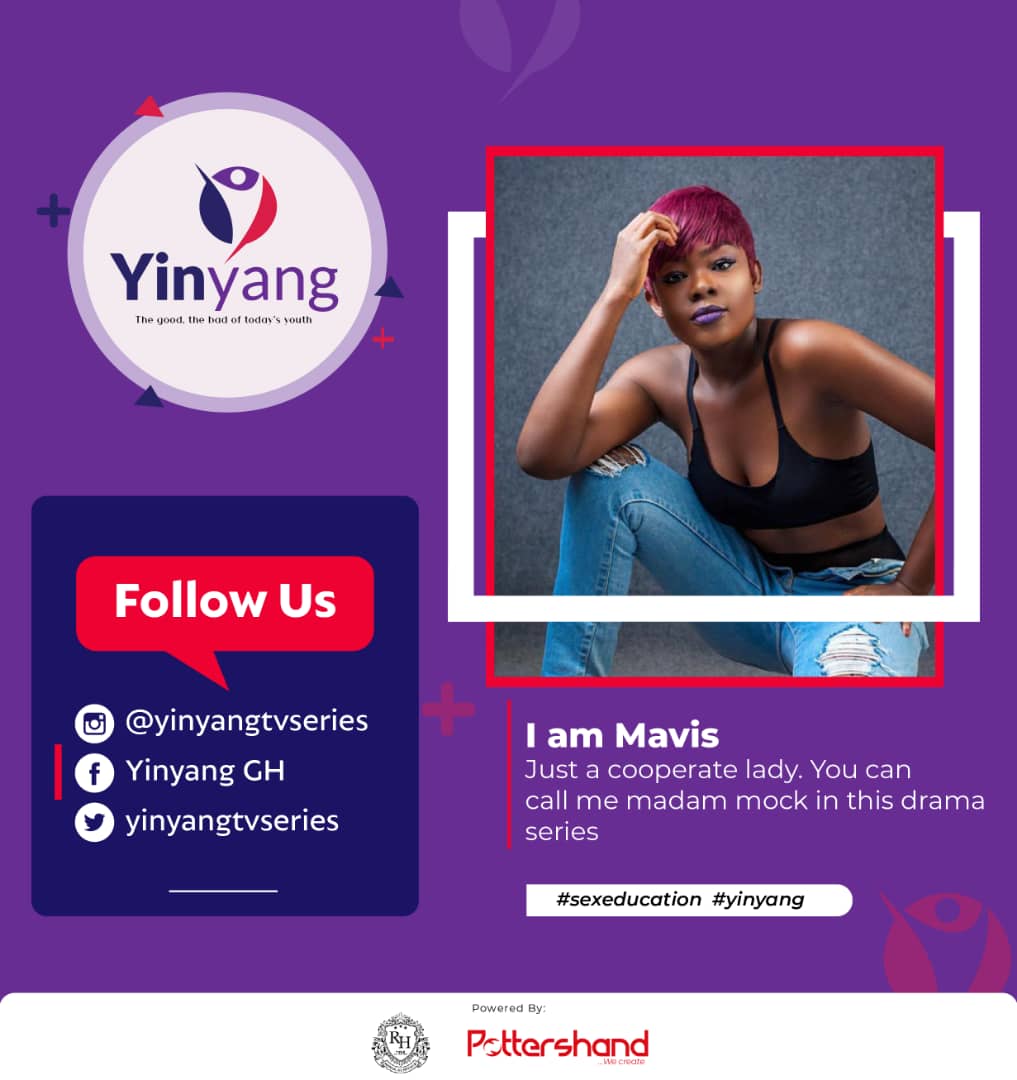 yinyangtvseries's tweet photo. Introducing Mavis #yinyang #sexeducation #contraceptives 

Coming soon, #drugs #socialmedia #hiv #stds #entertainment #pottershand https://t.co/dymEuVFDJo