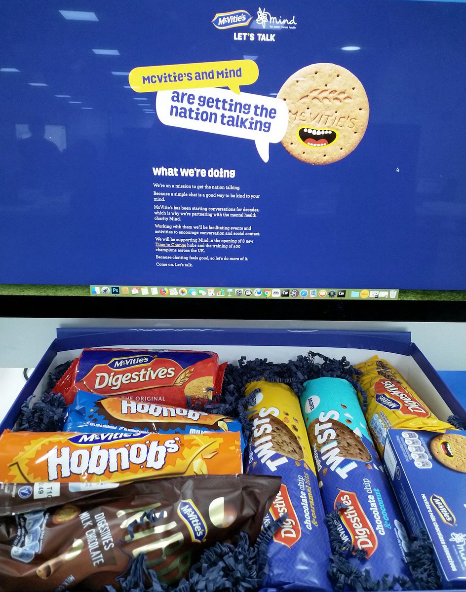 DSSundayPics's tweet photo. Thanks to our dear friends at @McVities @3MonkeysZeno for the biscuits and the important message #LetsTalk #LookOutForEachother https://t.co/CUvdY0N0gR