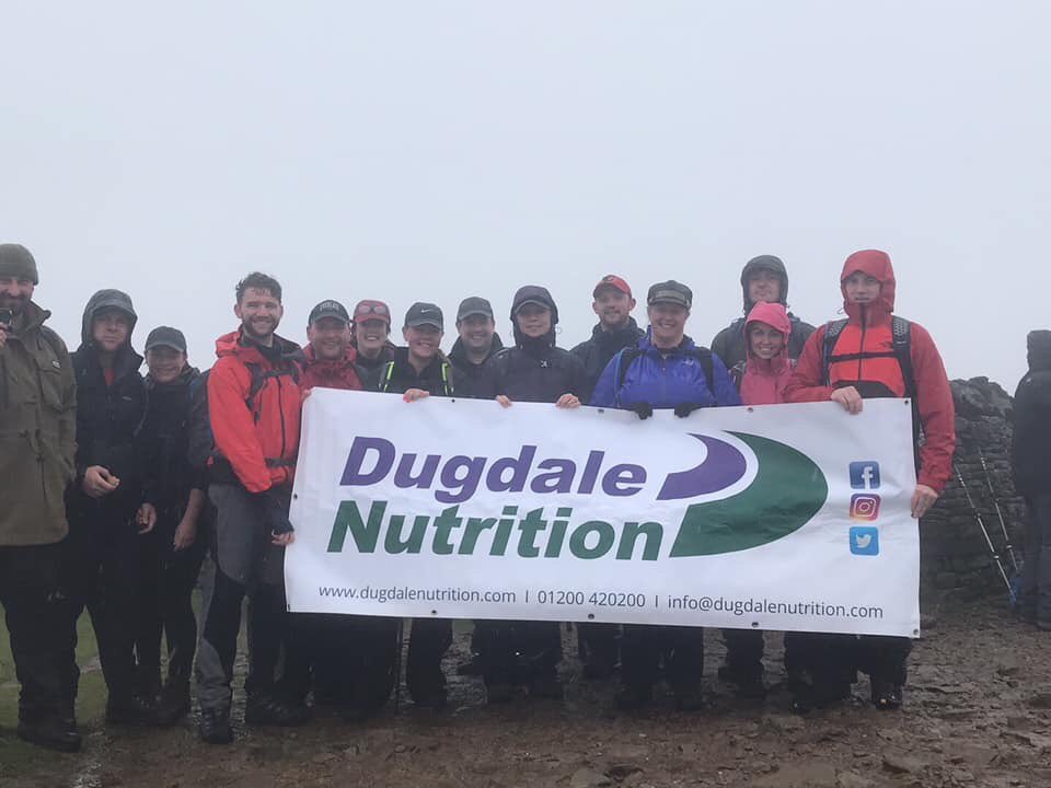 DN_Clitheroe's tweet photo. Well done team! Despite the miserable weather, they have reached the top of Pen-y-Ghent with their team mascots Nala and Anna 🐶🐶 Pen-y-Ghent is the smallest of the Yorkshire Three Peaks at 2,277 feet 🏔🥾☔️ #yorkshirethreepeaks #fieldnurse #charitywalk https://t.co/iscrvSWl1g