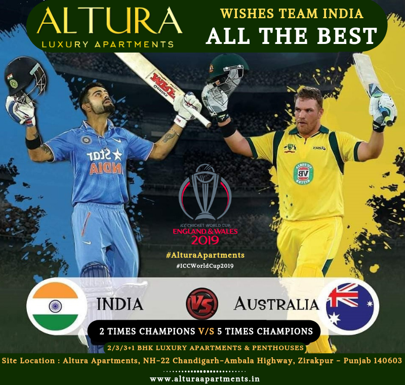 alturaapartment's tweet photo. Altura Apartments wishes #Team_India, All the best for India v/s Australia cricket match 2019.
2/3/3+1 BHK Luxurious Apartments &amp; Penthouses at Prime Location of Zirakpur. Call 988-888-5825 or visit https://t.co/ULsmycMH3F
 #ViratKohli #RohitSharma #Cricket  #AlturaApartments https://t.co/bnuRBmr3oM